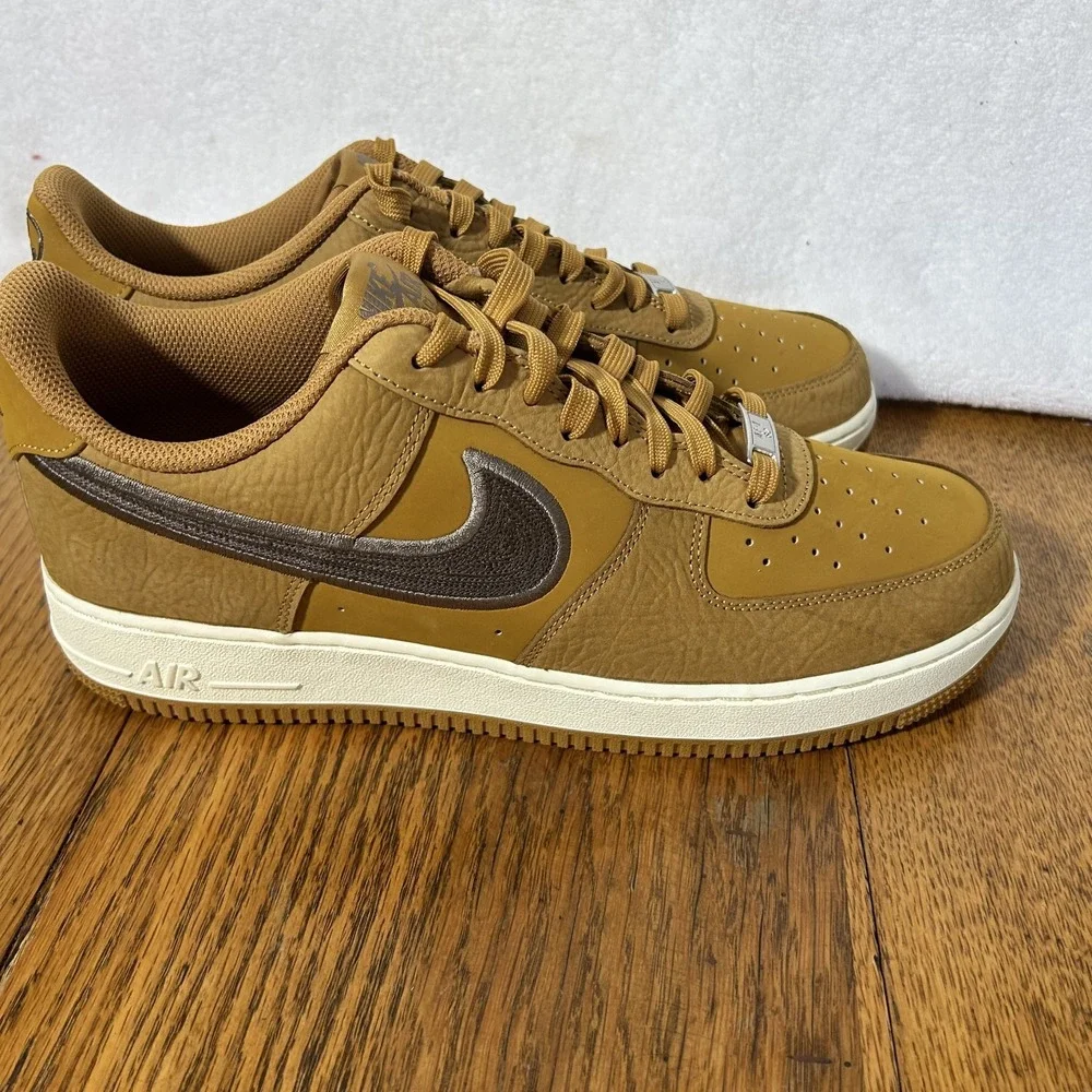 Nike Mens Size 11.5 Air Force 1 Low '07 LV8 Wheat Brown Sneaker Shoes